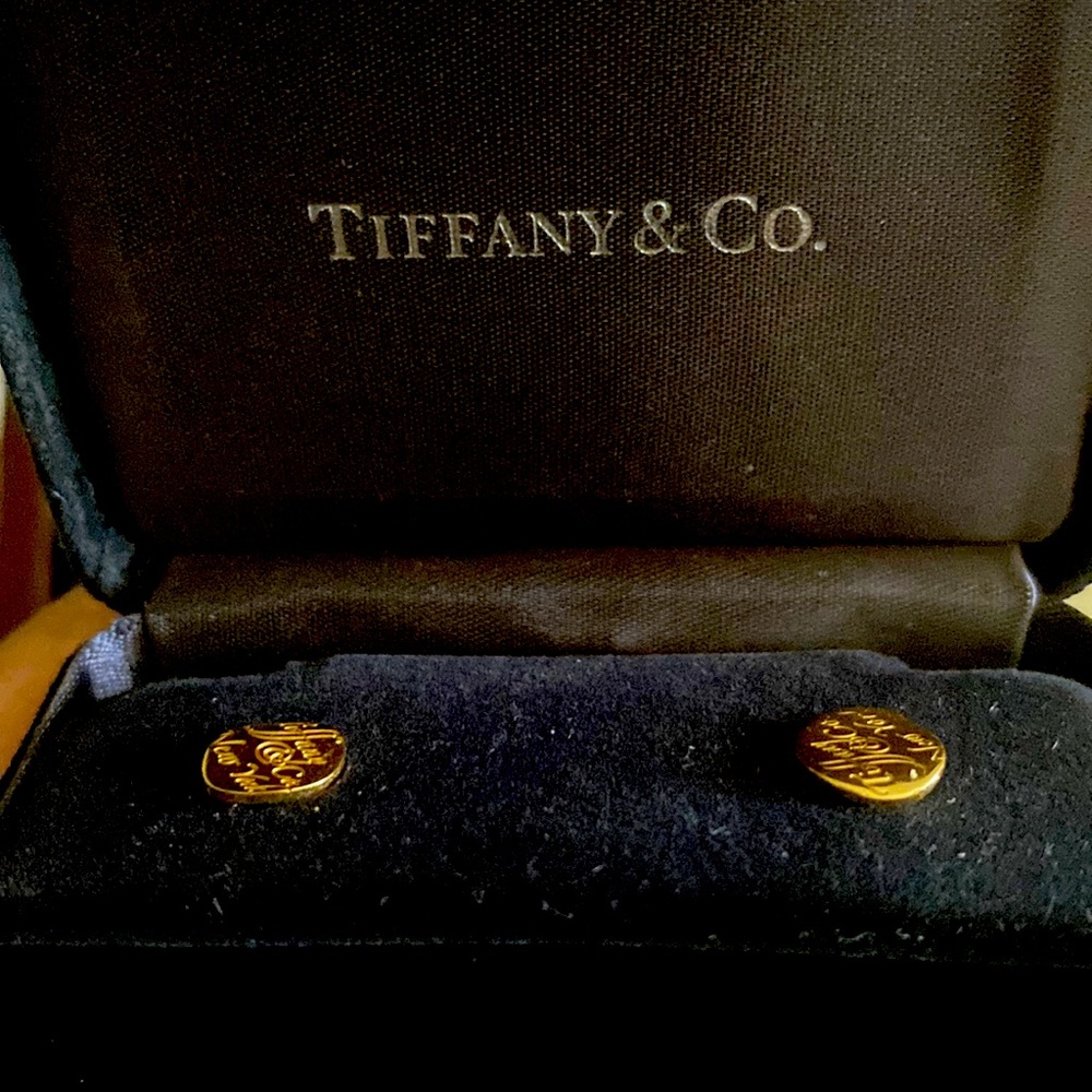 Tiffany & Co. 18K Yellow Gold Notes Earrings